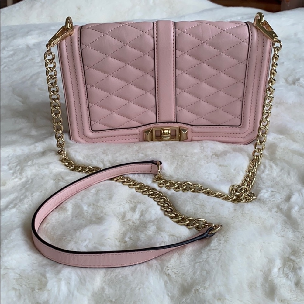 Rebecca Minkoff quilted crossbody bag in pink